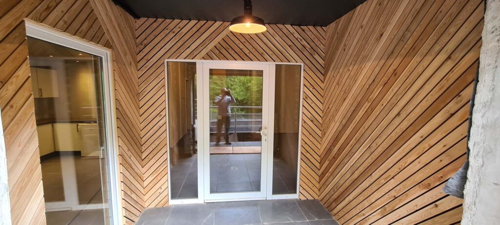 Intérieur d’une annexe en ossature bois